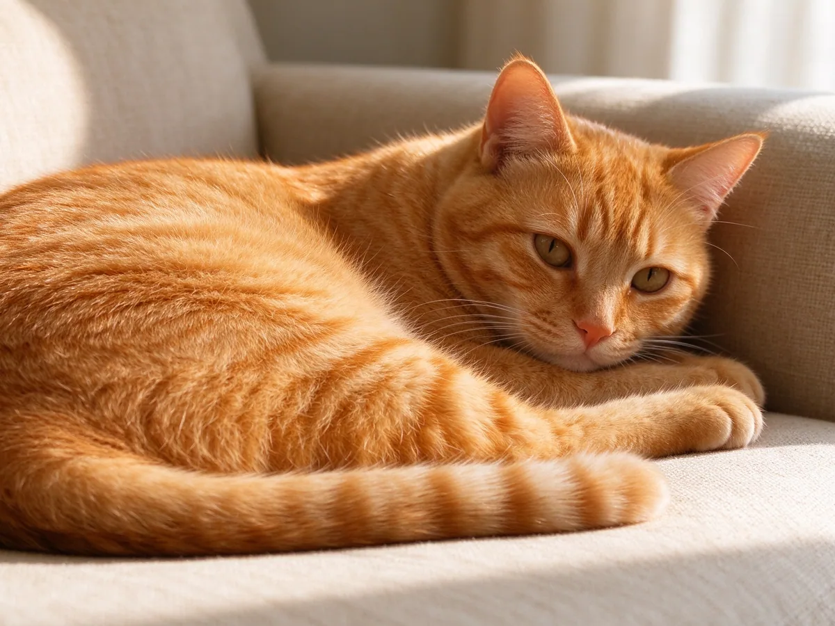 Doubao orange cat image before and after visible watermark removal: Result